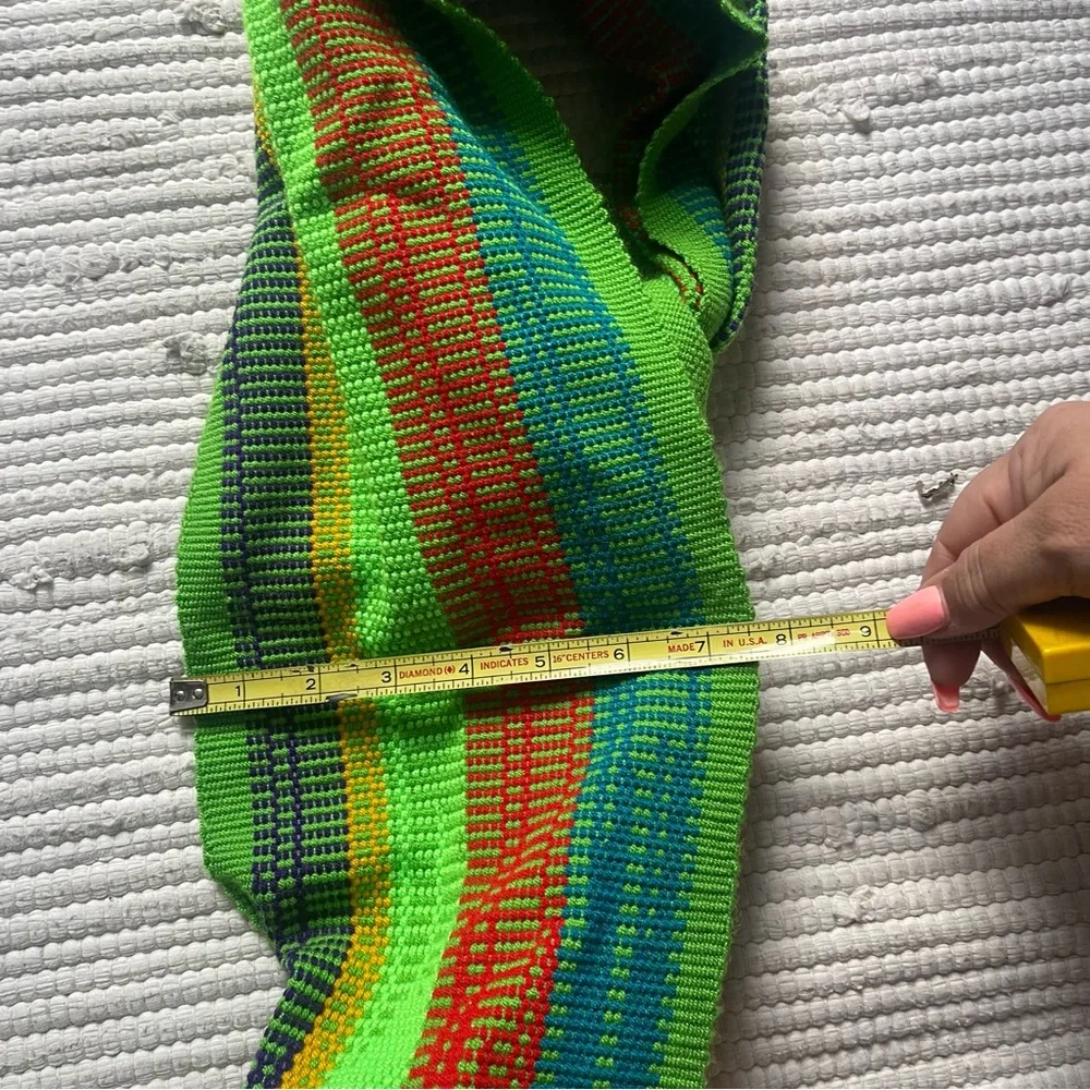 Wayuu Mochila Bag Handmade Boho Crossbody Yellow Woven Strap Artisan